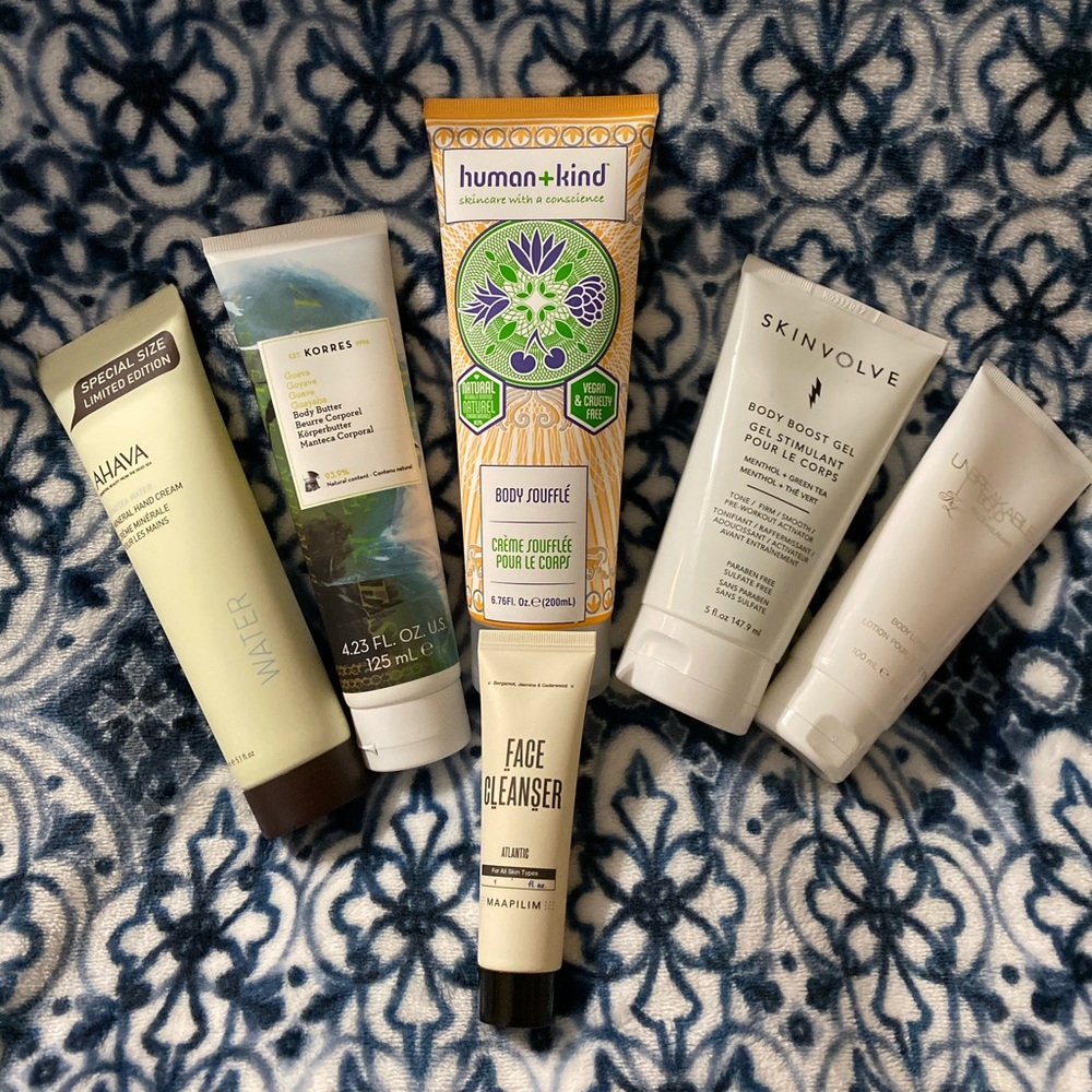 Body Butters,facial cleanser,workout gel plus free